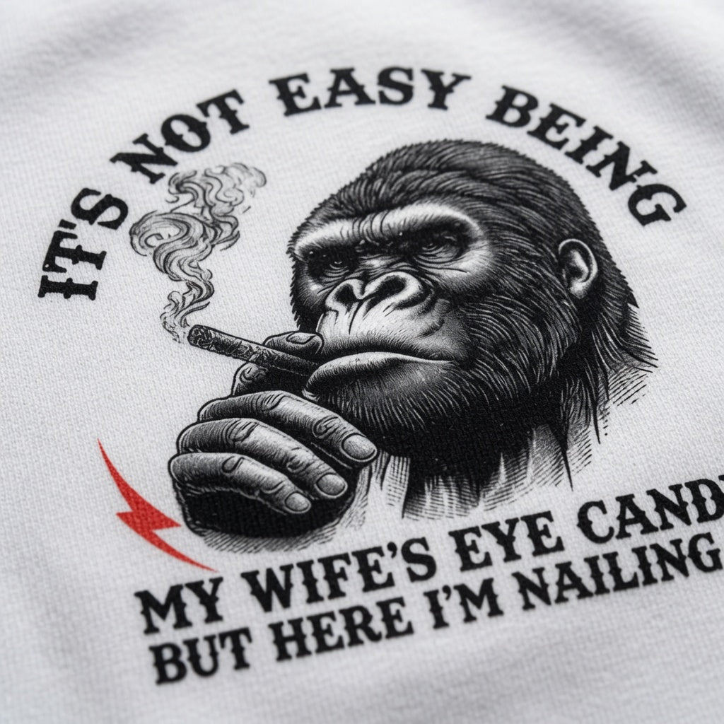 It's Not Easy Being My Wife's Eye Candy Monkey T-Shirt – Funny Husband Gift Tee